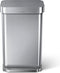 Simplehuman - Prullenbak Liner Pocket met Kunststof Deksel 45 liter - Zilver - Roestvast Staal