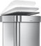 Simplehuman - Prullenbak Liner Pocket met Kunststof Deksel 45 liter - Zilver - Roestvast Staal