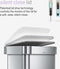 Simplehuman - Prullenbak Liner Pocket met Kunststof Deksel 45 liter - Zilver - Roestvast Staal