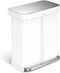 Simplehuman - Prullenbak Liner Pocket Recycler 24 + 34 liter - Wit - Staal