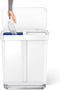 Simplehuman - Prullenbak Liner Pocket Recycler 24 + 34 liter - Wit - Staal