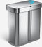Simplehuman - Prullenbak Liner Sensor Pocket Voice Control Recycler 24 + 34 liter - Zilver - Roestvast Staal