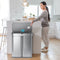 Simplehuman - Prullenbak Liner Sensor Pocket Voice Control Recycler 24 + 34 liter - Zilver - Roestvast Staal
