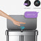 Simplehuman - Prullenbak Liner Sensor Pocket Voice Control Recycler 24 + 34 liter - Zilver - Roestvast Staal