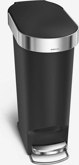 Simplehuman Prullenbak Slim - 40 l - Zwart