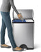 Simplehuman Rectangular Classic Recycler Prullenbak - 30+16 l - Zilver