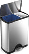 Simplehuman Rectangular Classic Recycler Prullenbak - 30+16 l - Zilver