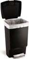 Simplehuman Rectangular Prullenbak - Plastic - 45 l - Zwart