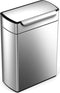 Simplehuman Rectangular Touch Bar Pedaalemmer Prullenbak - RVS - 24+24 l