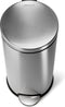 Simplehuman Round Step Prullenbak - 30 l - Mat-RVS