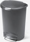 Simplehuman Semi-Round Prullenbak - 50 l - RVS - Grijs