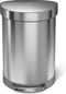 Simplehuman Semi Round Prullenbak - 60 l - Rvs - Zilverkleurig - Incl Liner Pocket