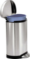 Simplehuman Semi Round Stepcan Prullenbak - 10 l - Mat RVS