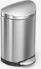 Simplehuman Semi Round Stepcan Prullenbak - 10 l - Mat RVS