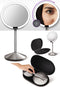 Simplehuman Sensor Compact Spiegel - Reisspiegel - Zilver - Make up Spiegel - Kantelbaar - Automatisch Licht - Makeupspiegel