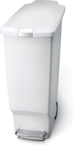 Simplehuman Slimline Prullenbak - 40 l - Plastic - Wit