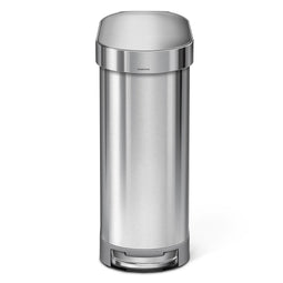 Simplehuman Slimline prullenbak - 45 l - Zilver
