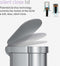 Simplehuman Slimline prullenbak - 45 l - Zilver
