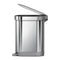 Simplehuman Slimline prullenbak - 45 l - Zilver