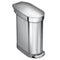 Simplehuman Slimline prullenbak - 45 l - Zilver