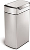 Simplehuman Touch Bar Prullenbak - RVS - 40 l - Zilver