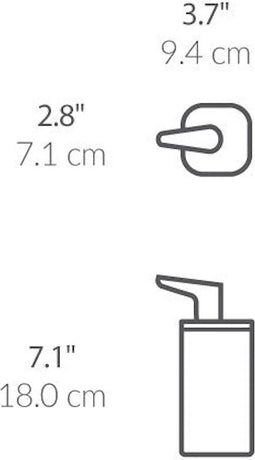 Simplehuman - Zeepdispenser Pulse Handpomp RVS 295 ml - Zilver - Roestvast Staal