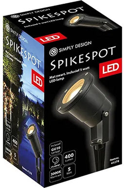 Simply Design LED Spikespot GU10 5W 3000K Zwart/Metaal