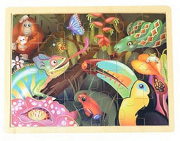 Simply for Kids - Houten Puzzel Regenwoud - 24 stukjes