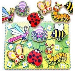 Simply for kids Knopjespuzzel 6 stukjes insecten