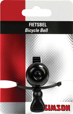 SIMSON - 021230 fietsbel Micro 23mm, rubber elastiek bevestiging, zwart