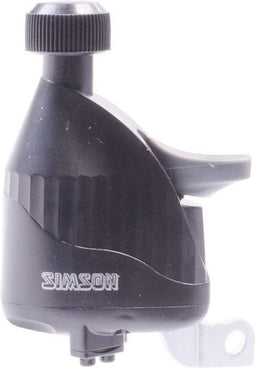 Simson Dynamo Links met Rubberen Loopwiel - zwart