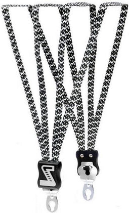 Simson Extra lange snelbinder - 4 binders - zwart/wit - ideaal voor omafietsen