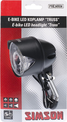 Simson kopl Truss E-bike 6/60v 30 lux aan/uit