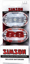 Simson Verlichtingsset Batterij Led Zwart/rood
