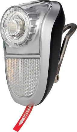 Simson White Koplamp - Fietslamp - Batterij - LED - Zilver