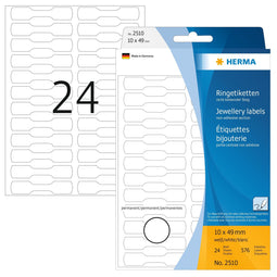 Herma Ringetiketten 10x49 Halbk. 25 Bl. DIN A4 600 St�ck 2510