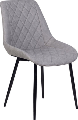 Set van 2 eetkamerstoelen MARIBEL Kunstleer Lichtgrijs