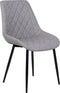 Set van 2 eetkamerstoelen MARIBEL Kunstleer Lichtgrijs