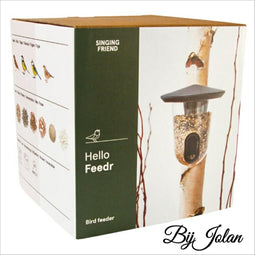 Singing friend Vogelvoederhuisje Feedr - Grijs - 750 g