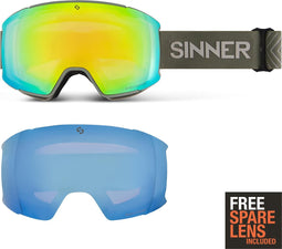 Sinner BOREAS skibril - Mosgroen - Sintrast® Lens