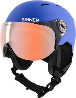 SINNER - TYPHOON VISOR SKIHELM - Mat Zeeblauw - Unisex - Maat 53