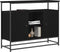 vidaXL - Dressoir - Zwart - Eiken - 100x35x80 - cm - Samengesteld - Hout - en - Staal