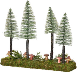 Mushroom tafelstuk l8b28h30 cm groen kerst
