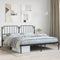 vidaXL - Bedframe - met - hoofdbord - metaal - zwart - 160x200 - cm