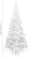 vidaXL - Kunstkerstboom - met - verlichting - en - kerstballen - L - 240 - cm - wit