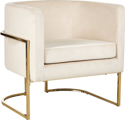 SIRKKA - Fauteuil - Beige - Fluweel