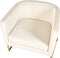 SIRKKA - Fauteuil - Beige - Fluweel