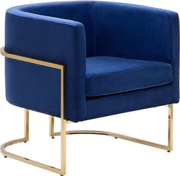 SIRKKA - Fauteuil - Blauw - Fluweel