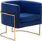 SIRKKA - Fauteuil - Blauw - Fluweel