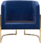 SIRKKA - Fauteuil - Blauw - Fluweel